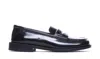 Attico Leather Loafers With Penny Strap Detail In Black