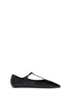Attico Buckled Ballerina Flats In Black