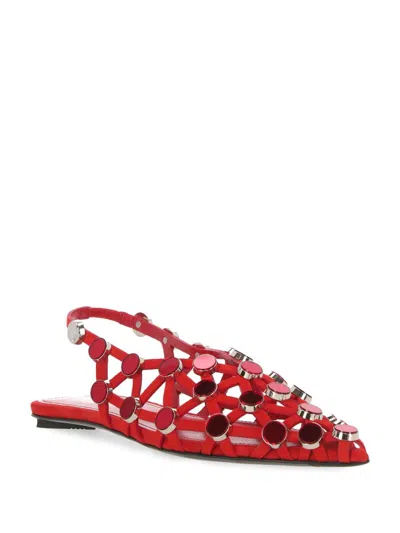 Attico The  Flat Shoes In Red