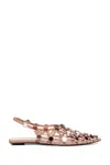 Attico Grid Embellished Slingback Flats