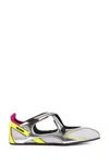 Attico Floor 01 Multicolor Ballet Shoes With Logo On The Side And Cut-out Design In Fabric Woman In Silver