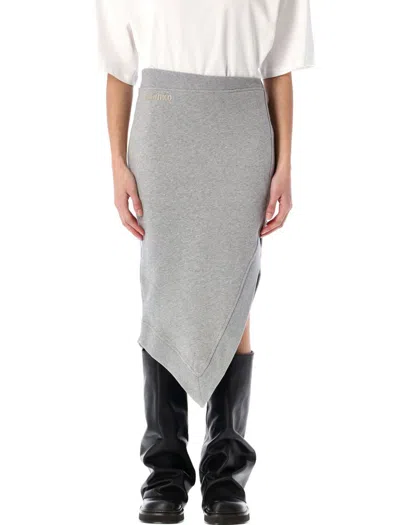 ATTICO THE ATTICO FLEECE MIDI SKIRT