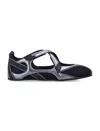 Attico Floor 01 Mesh And Leather Ballerinas Flat