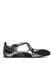 Attico Floor 01 Mesh And Leather Ballerinas Flat
