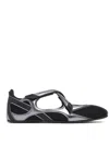 Attico Floor 01 Mesh And Leather Ballerinas Flat