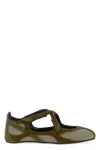 Attico Floor 01 Mesh And Suede Ballerinas Flat