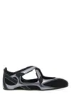Attico Floor 01 Mesh And Leather Ballerinas Flat