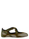 Attico Floor 01 Mesh And Suede Ballerinas Flat