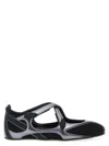 Attico Floor 01 Mesh And Leather Ballerinas Flat