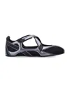 Attico Floor 01 Mesh And Leather Ballerinas Flat