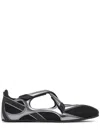Attico Floor 01 Mesh And Leather Ballerinas Flat