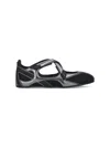 Attico Floor 01 Mesh And Leather Ballerinas Flat