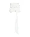 Attico Fran Second Skin Cascade Detail Jersey Miniskirt In White