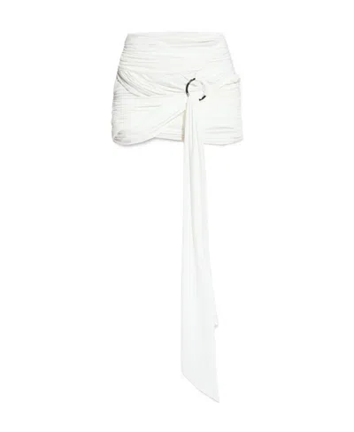 ATTICO THE ATTICO FRAN DRAPED DETAILED MINI SKIRT