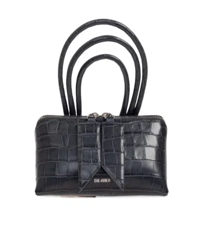 Attico The  Friday Embossed Mini Handbag In Black