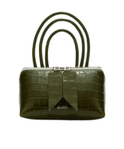 Attico The  Friday Embossed Mini Handbag In Green
