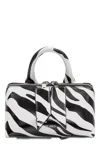Attico Friday Mini Zebra Leather Handbag In Zebrato