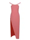 Shop Attico The  Fujiko Double-strap Asymmetric Midi Dress