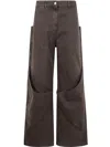 Attico Women's Gabardine Long Pant In Brown