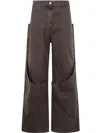 Attico Women's Gabardine Long Pant In Brown
