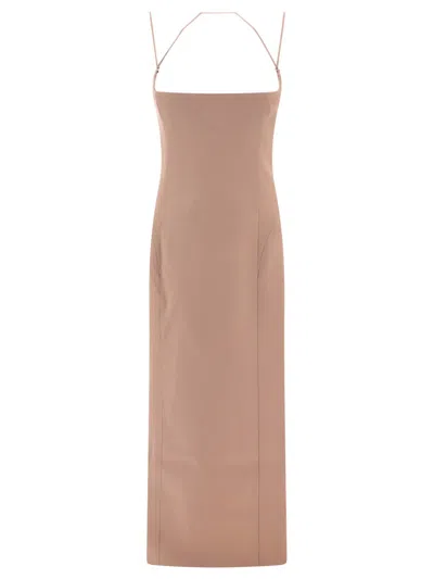 ATTICO THE ATTICO GABARDINE MIDI DRESS