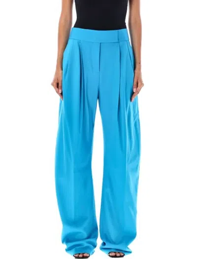 Attico The  Gary Cool Wool Long Pants In Blue