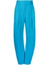 Attico Gary Pleated Pants In Blue