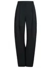Attico Gary Long Black Virgin Wool Pants In Black