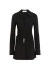 Attico Mini Dress With Deep V-neck In Black