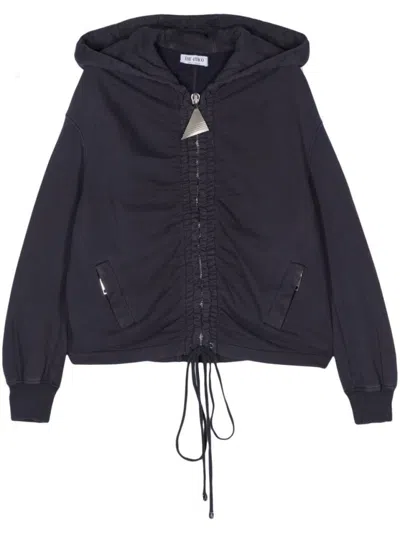 ATTICO THE ATTICO GATHERED FRONT HOODIE