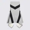 Attico Asymmetrical Maxi Skirt In Grey
