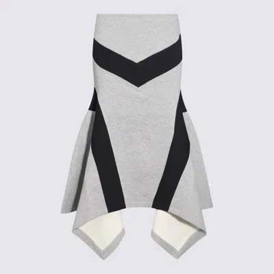 Attico Asymmetrical Long Skirt In Multi