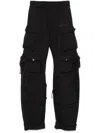 Attico Fern Wide-leg Cargo Jeans In Black