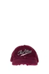 Attico The  Grape Cotton Baseball Cap In Burgundy