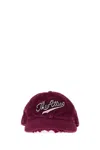 Attico The  Grape Cotton Baseball Cap In Burgundy