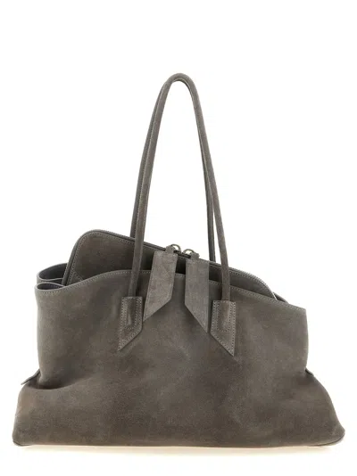 Attico The  Gray Bovine Leather Shoulder Women's Bag