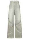 Attico Gray Cotton Jeans In Grey