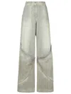 Attico Gray Cotton Jeans In Grey