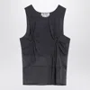 Attico Gray Silk Tank Top