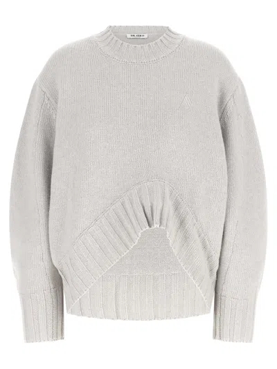 Attico The  Gray Virgin Wool Women's Cardigan