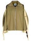 Attico String-detail Bomber Jacket In Green