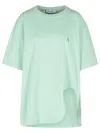 Attico Oversized Short Sleeve Mint Green T-shirt In Green