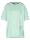Attico Oversized Short Sleeve Mint Green T-shirt In Green