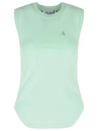 Attico The  Green Cotton Tank Top Women