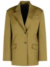 Attico The  Green Virgin Wool Blazer