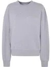 Attico Cotton Jersey Sweatshirt In Gray