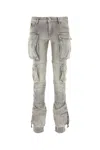 Attico Denim Trousers With Waist Belt Loops