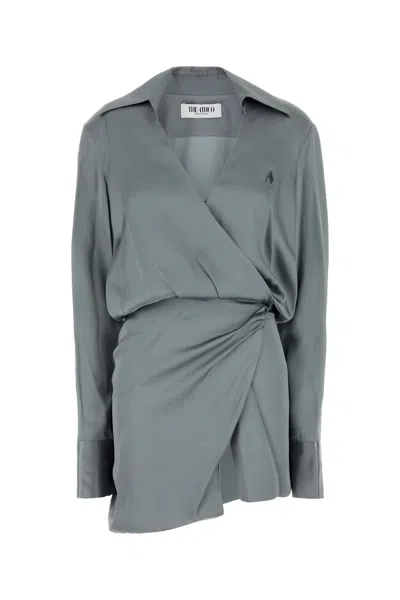 ATTICO MINI ABITO IN RASO GRIGIO DONNA