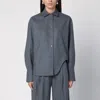 Attico Eliza Grey Wool Blend Shirt In Grey