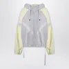 Attico Grey/light Yellow Bomber Sweatshirt In Gray